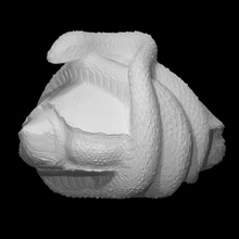 netsuke snake scan art turtle curled minneapolis institute 3d print model - Mito3D