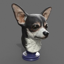 chihuahua statue toys & games cute dog pet small pets dogs puppydog doggie smalldog 3d print model - Mito3D