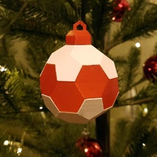 truncated icosahedron christmas ornament & garden tree decoration 3d print model - Mito3D