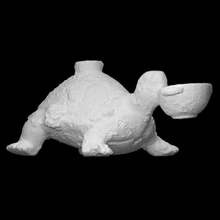 Cinese tartaruga lampada scansione Cina bronzo Asia mcam 3D print model - Mito3D
