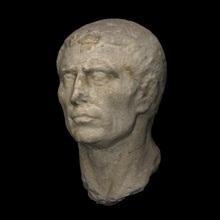 head man scan roman limestone italy plaster europe 3d print model - Mito3D