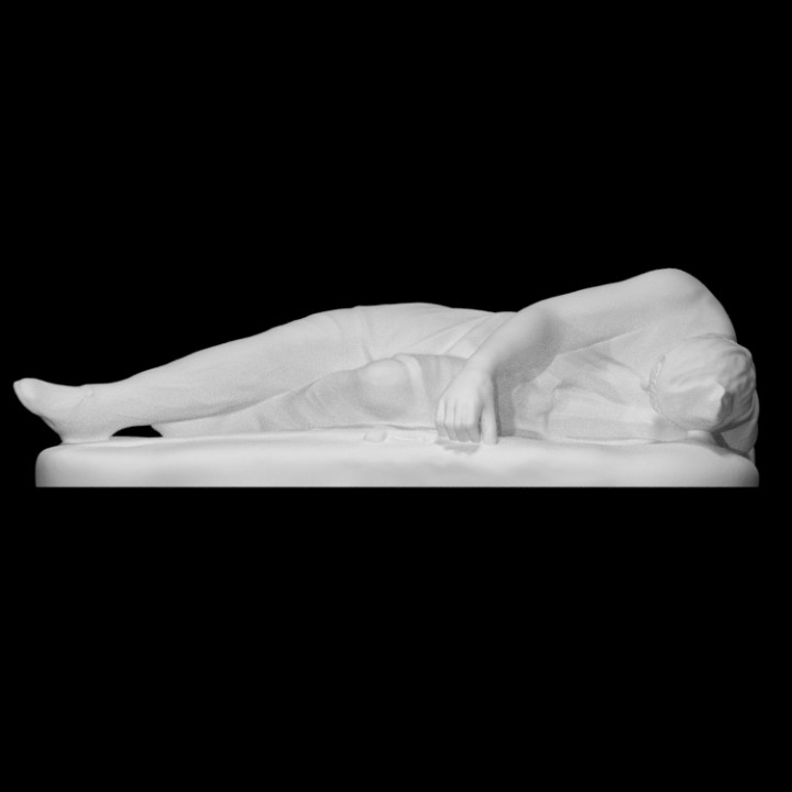 pergamene votive offering - dead warrior scan man sculpture copy 3D print model - Mito3D