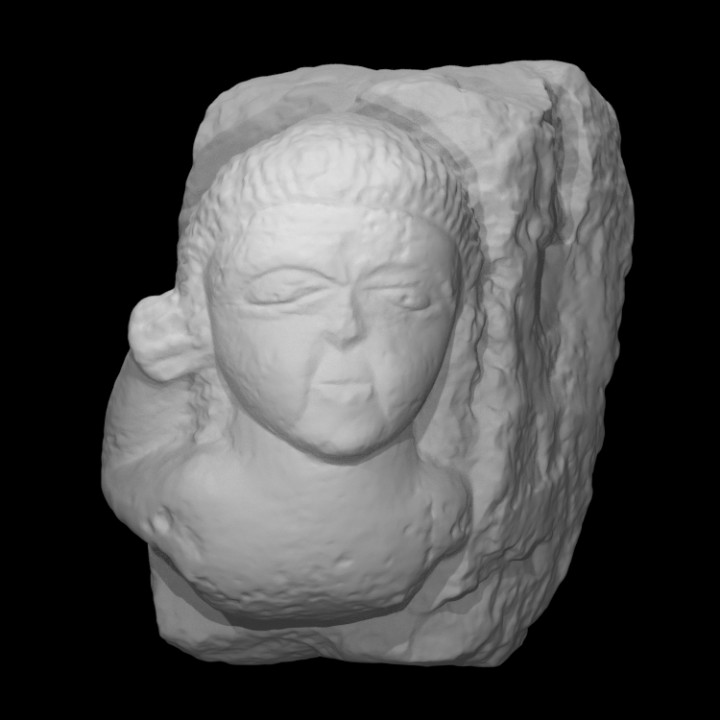 arquitectónico fragmento cabeza hombre escanear arquitectura 3D print model - Mito3D