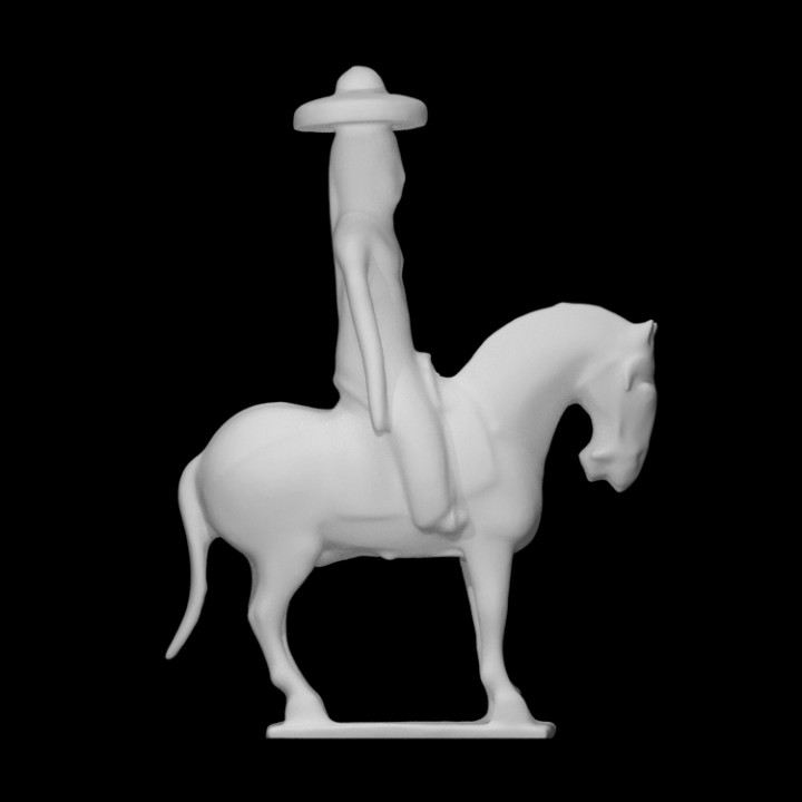 Cinese equestre figura femmina scansione Cina Asia codolo 3D print model - Mito3D