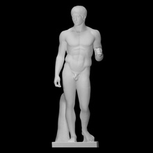 doryphoros taramak vücut şekil adam mızrak erkek çıplak hamil 3d print model - Mito3D
