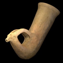 rhyton drinking vessel scan asia horn iran earthenware drinking-vessel 3d print model - Mito3D