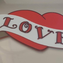 sevgililer Aşk kalp 2d sevgili renkli 3d print model - Mito3D