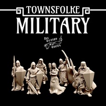 townsfolke military tabletop dragons fantasy gaming medieval miniatures rpg wargaming warhammer boardgames roleplaying dungeon 28mm knights pathfinder 32mm frostgrave mordheim 3d print model - Mito3D