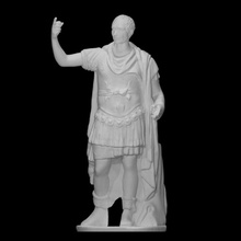 figura militare uniforme moderno testa Giulio Cesare scansione 3d print model - Mito3D
