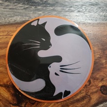 gato yin yang portavasos yinyang mulit color dual 3d print model - Mito3D