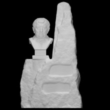 bust rasul gamzamov scan stone bronze poet island vasilevskiy 3d print model - Mito3D