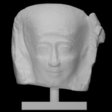 egyptian polychrome gilt cartonnage mummy mask scan egypt house scantheworld auction bonhams 3d print model - Mito3D