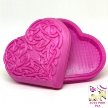 celtic heart pattern box & garden candy container gift love valentine 3d print model - Mito3D