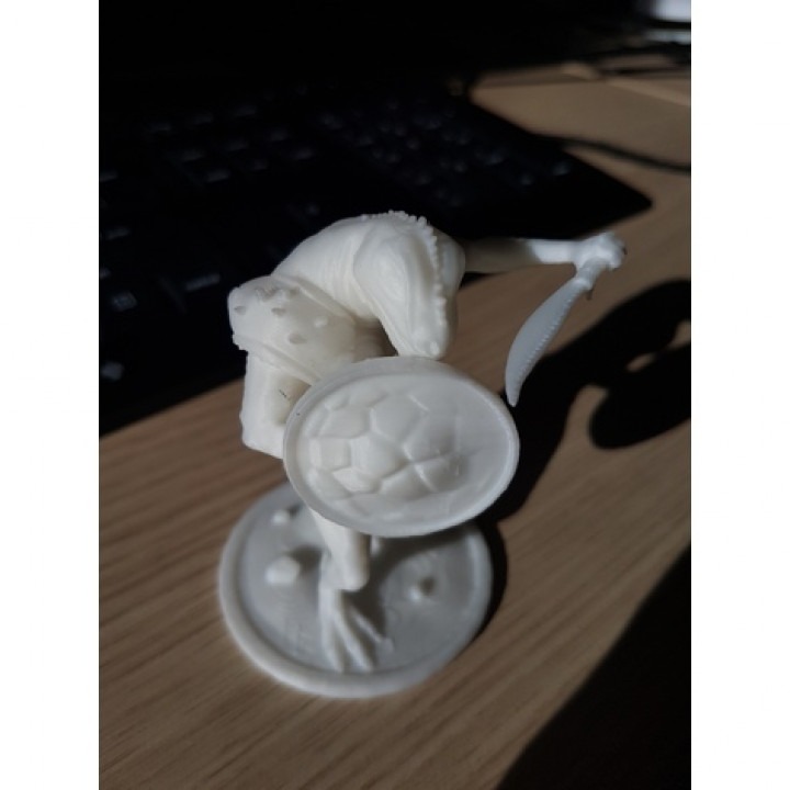 lucertola guerriero miniature 3dprintable dnd 3D print model - Mito3D