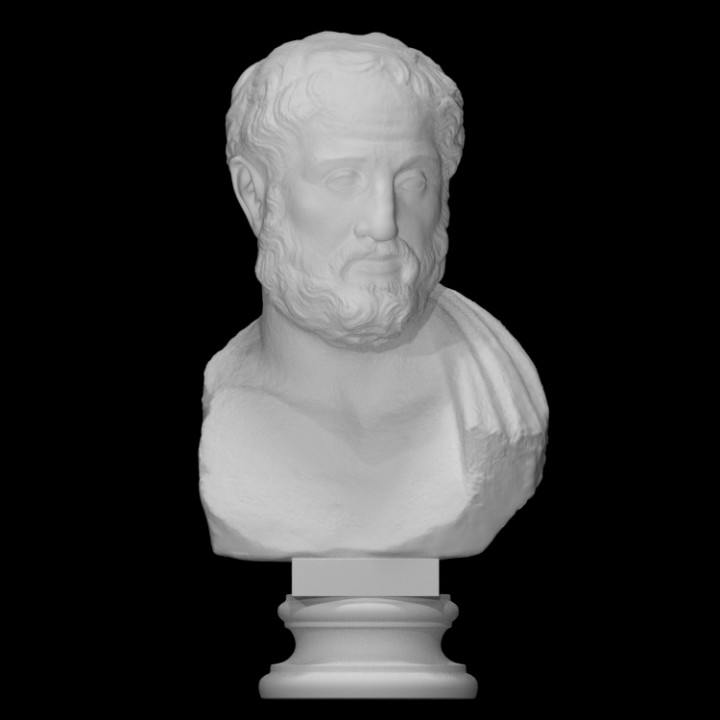 unidentified portrait scan bust face greek man 3D print model - Mito3D