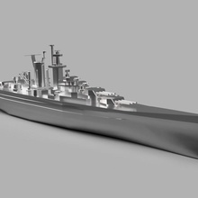 imprimible uss Alaska cb 1 buque guerra crucero batalla 3d print model - Mito3D