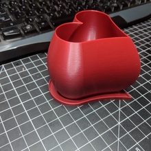 Herz geformt saftig Pflanzer Tablett Garten Topf Vase Valentinstag Verschmelzung Urlaub fusion360 Vasemode 3d print model - Mito3D