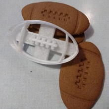 footballcookie & garden cookie cutter football american 3d print model - Mito3D