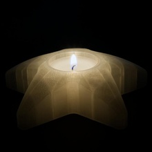 tealight titolare supporto stella giardino Natale candela Avvento 3d print model - Mito3D
