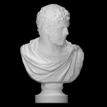 caracalla scansione fallimento viso testa uomo ritratto romano imperatore antonino 3d print model - Mito3D