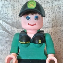 Lego gigante guardia civil femenino juguetes juegos Ejército muñecas 3d print model - Mito3D
