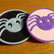 spider badge 3d print model - Mito3D