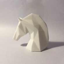poly cheval tête jouets Jeux lowpoly 3d print model - Mito3D