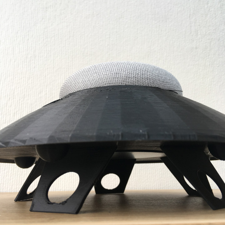 invaders google mini support ufo googlehomemini 3D print model - Mito3D