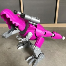 robokitty dinossauro t rex brinquedos robôs míssil lançador flexível filamento Primavera 3d print model - Mito3D