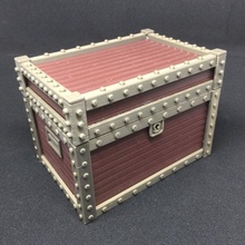 hazine gövde mağaza yatak odası Kutu altın menteşe mücevher takı kutusu Kahverengi 3d print model - Mito3D