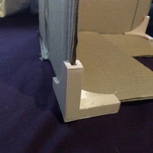 corner mount cardboard plastic holder support wall 3d print model - Mito3D