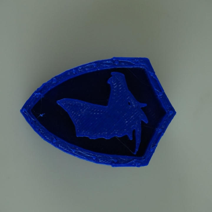 scudo drago fan art shield 3D print model - Mito3D