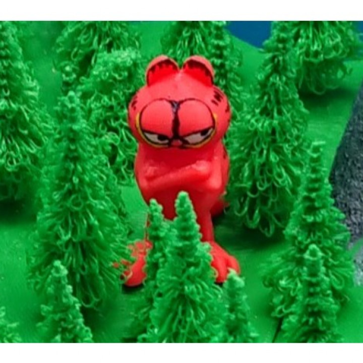 humorado Garfield ventilador arte tinkercad lasanha 3D print model - Mito3D