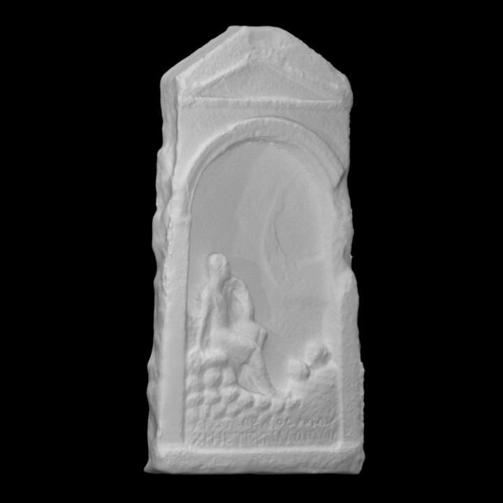 funerary stele archagathos scan stone museo maffeiano lapidario 3D print model - Mito3D