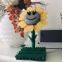 google sunflower gadgets & electronics mini googlehome googlehomemini smartassistant3d girasole sonnenblume 3d print model - Mito3D