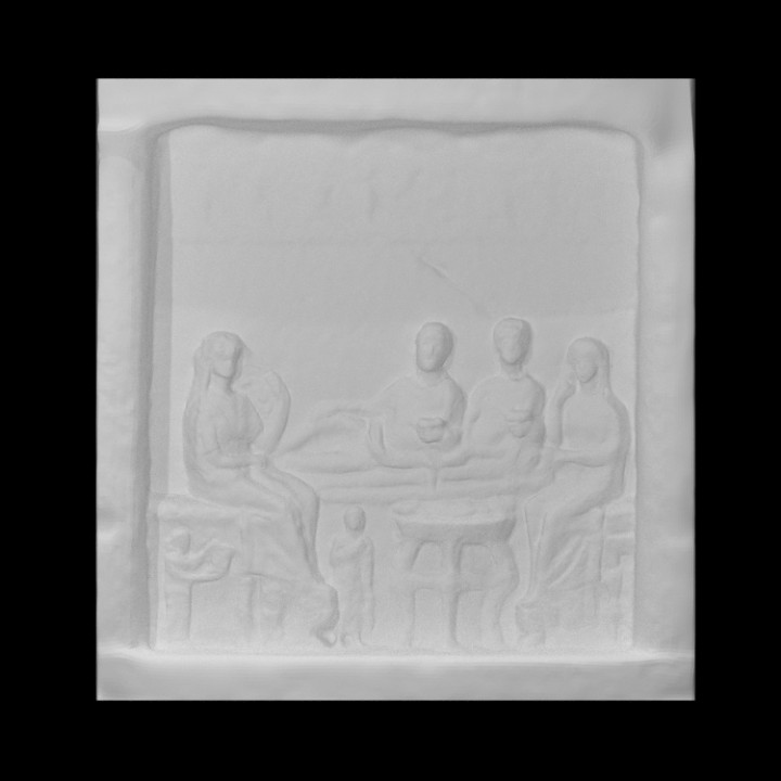 funerary stele euklea scan museo maffeiano lapidario 3D print model - Mito3D