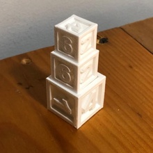 digit dice cube die game numbers gambling numbered 3d print model - Mito3D