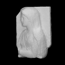 figurative funerary stele torso woman scan museo maffeiano lapidario 3d print model - Mito3D