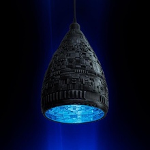 sci-fi lamp shade & garden alien decoration futuristic lighting star technology wars deathstar living prometheus 3d print model - Mito3D