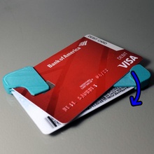 minimalista crédito cartão + suporte protetor acessível 3d print model - Mito3D