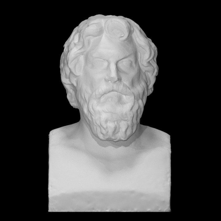 bust antisthenes scan hellenistic original copy napoli museo di archeologico nazionale 3D print model - Mito3D
