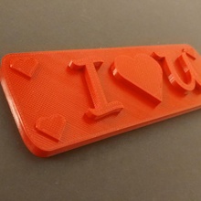 namorados amo vc etiqueta coração amar crachá 3d print model - Mito3D