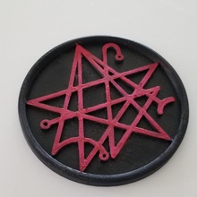 nécronomicon symbole Coaster cuisine lovecraft 3d print model - Mito3D