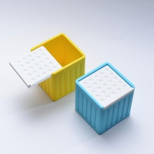 slide box holder cube desk lid math office pot stationery storage table assembly planter organizer caddy homewares 3d print model - Mito3D