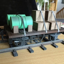 flatbed wagon 16mm scale garden railway train rail 45mm model trains 32mm sm32 open lgb sm45 railroad 3d print model - Mito3D
