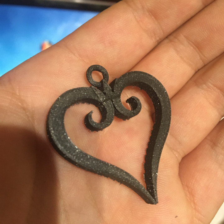 krallık kalpler anahtarlık 3D print model - Mito3D