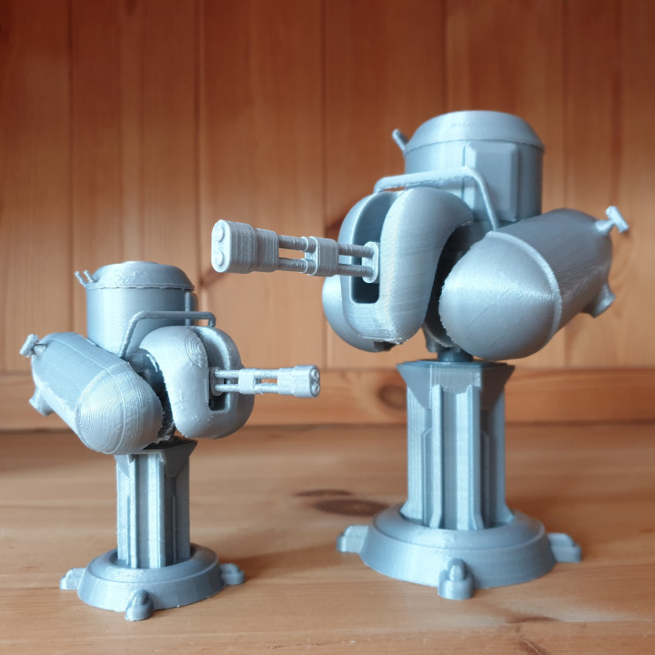 fallout - automated turret toys & games gun machine fallout 4 turret auto 76 automated 3D print model - Mito3D