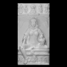 jain diosa ambika escanear hindú escultura deidad alivio Fertilidad 3d print model - Mito3D