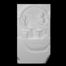 funerary stele markellos scan crown deceased kline 3d print model - Mito3D