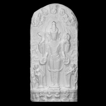 vishnu lokesvara escanear negro Dios diosa hindú India hombre mitología escultura estatua mujer religión 3dprint 3dscan alivio esposa esquisto 3d print model - Mito3D